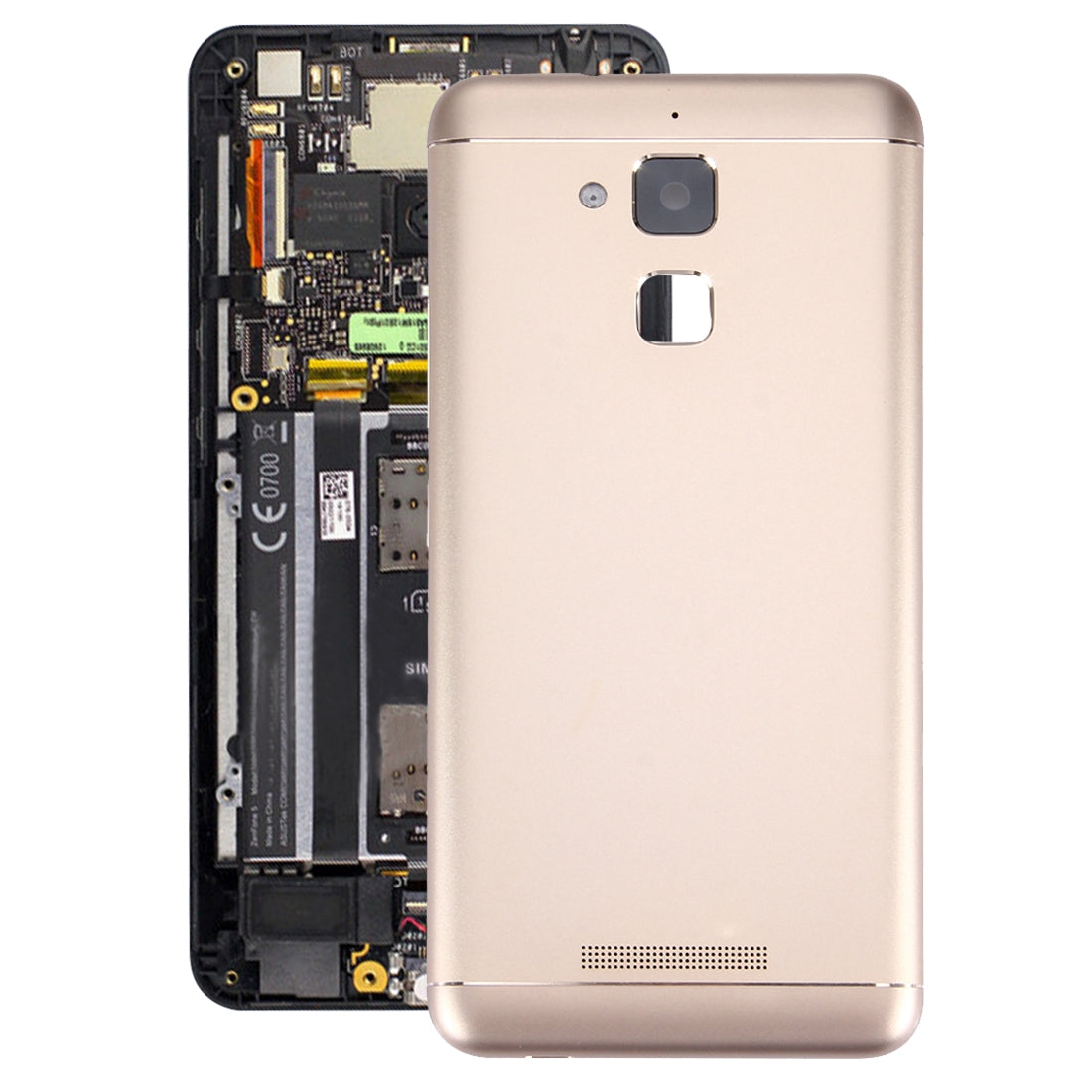 Aluminium Alloy Back Battery Cover for ASUS ZenFone 3 Max / ZC520TL Gold