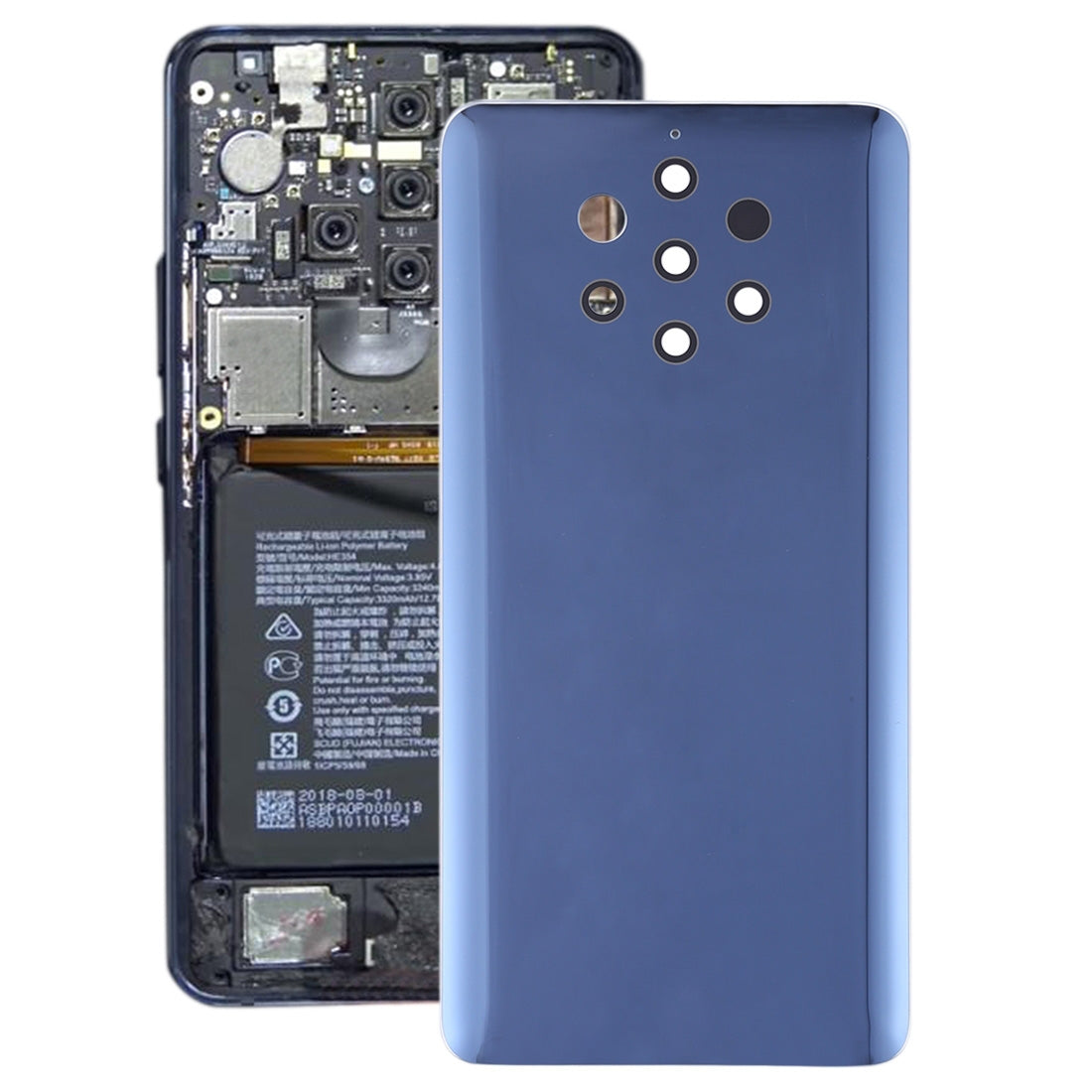 Battery Back Cover for Nokia 9 PureView Blue