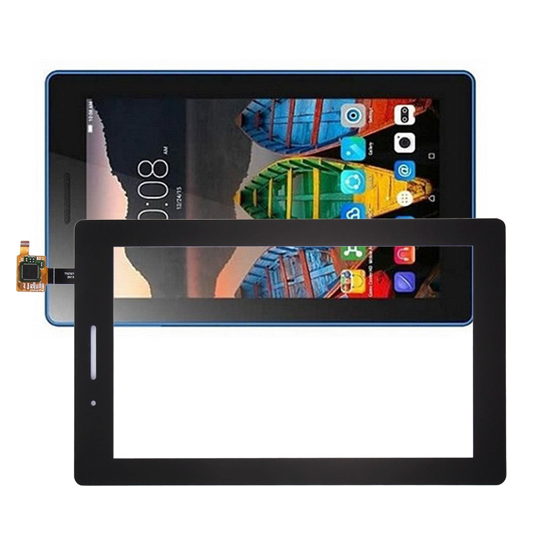 For Lenovo Tab3 7 Essential / Tab3-710f Touch Panel Black
