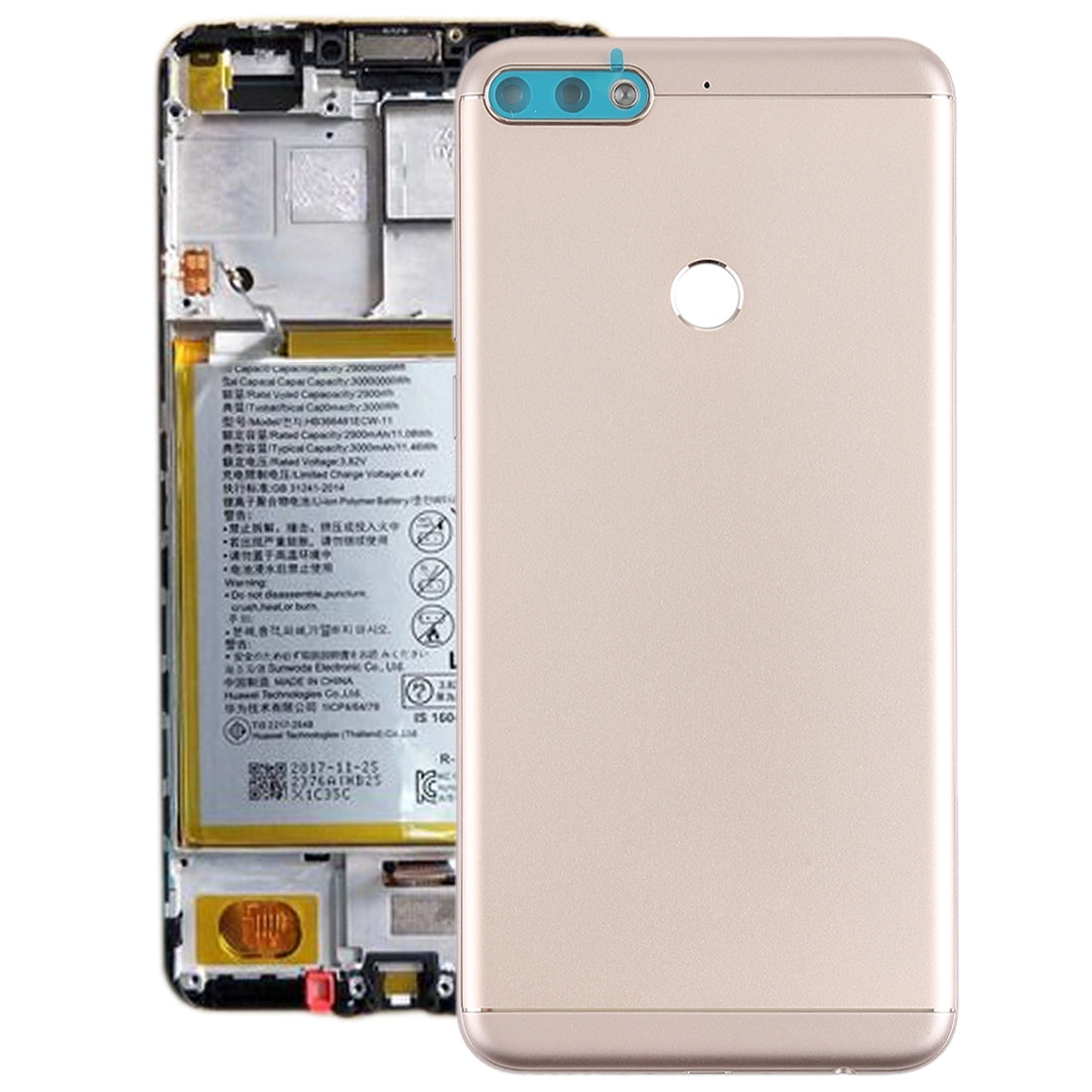 Back Cover with Side Keys for Huawei Honor Play 7C Gold