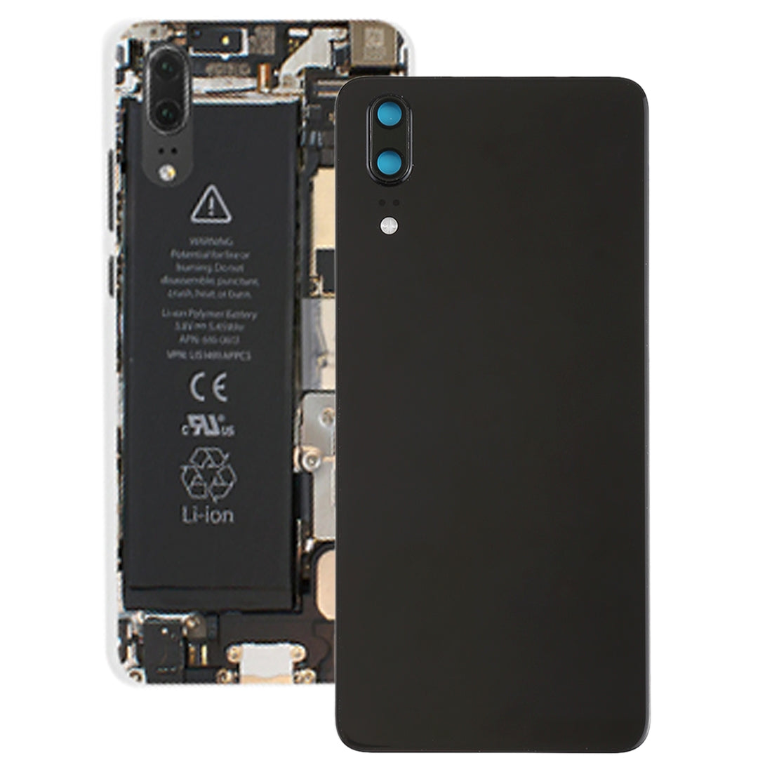 Back Cover with Camera Lens  Original for Huawei P20 Black