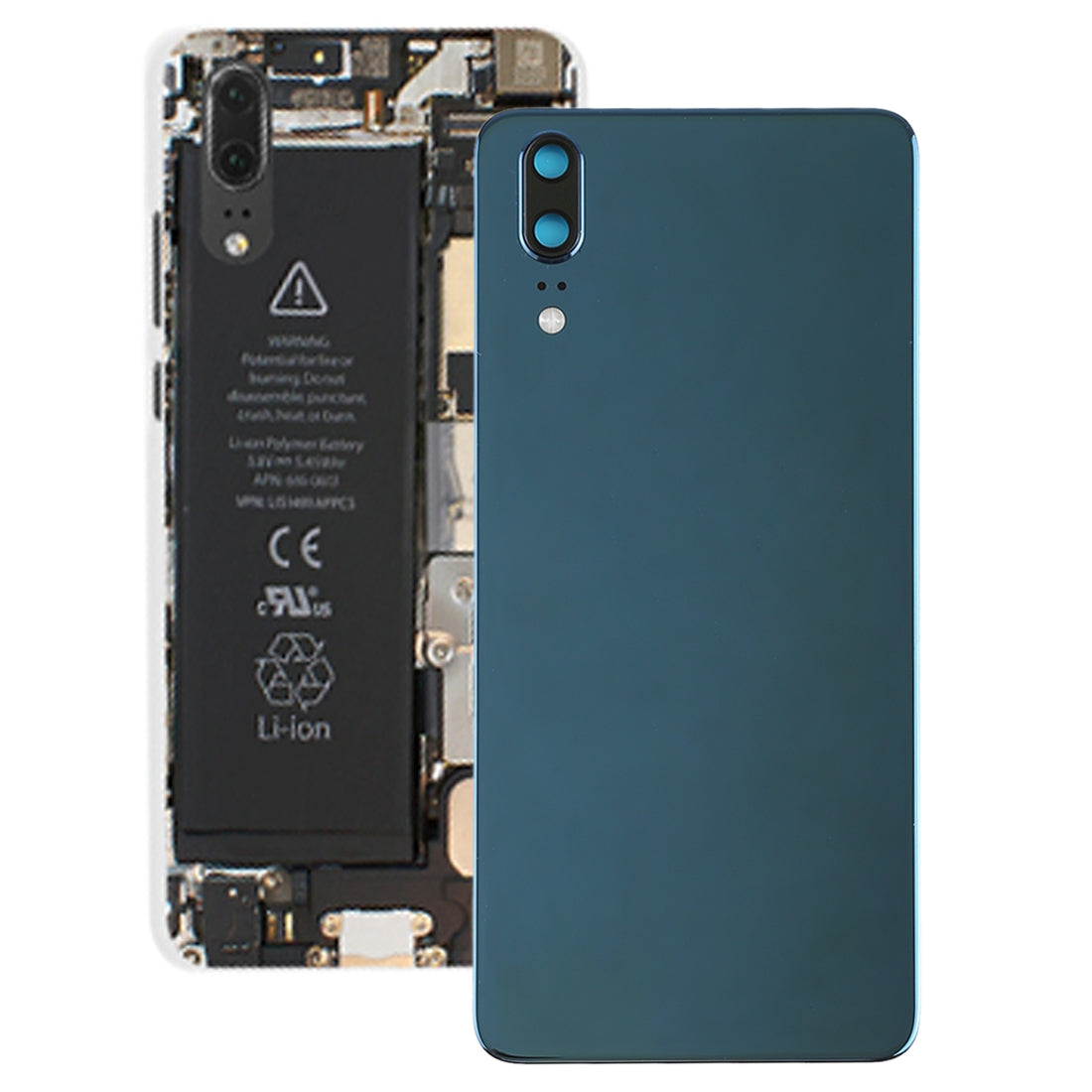 Back Cover with Camera Lens  Original for Huawei P20 Blue