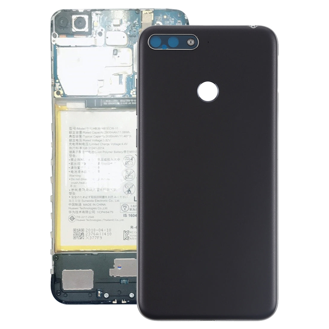 Back Cover with Side Keys for Huawei Y6  2018 Black