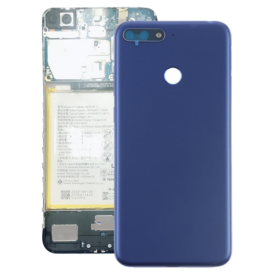 Back Cover with Side Keys for Huawei Y6  2018 Blue