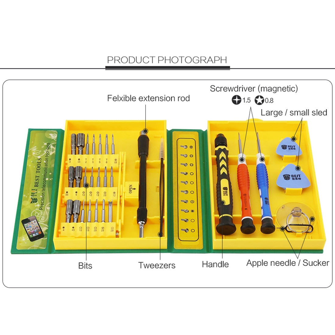 BST-8920 Screwdriver Set Repair Opening Pry Tool