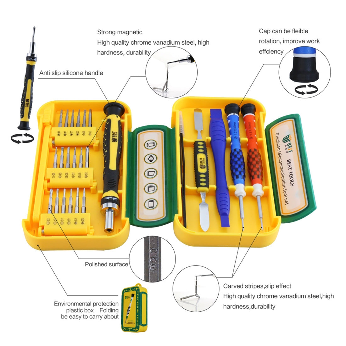 24 in 1 BST-8925 Professional Screwdriver Set Mobile Phone Repair Tool Kit