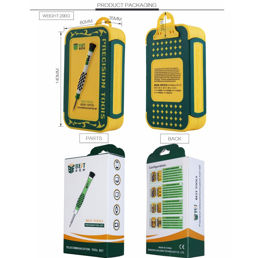 10 in 1 BST-8926 Screwdriver Set Mobile Phone Lap Repair Tool Kit