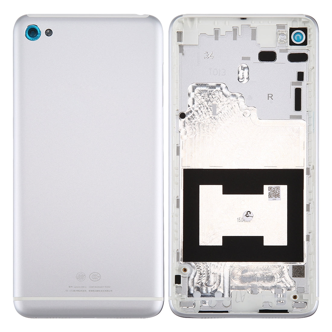 For Lenovo S90 Aluminum Alloy Battery Back Cover Silver