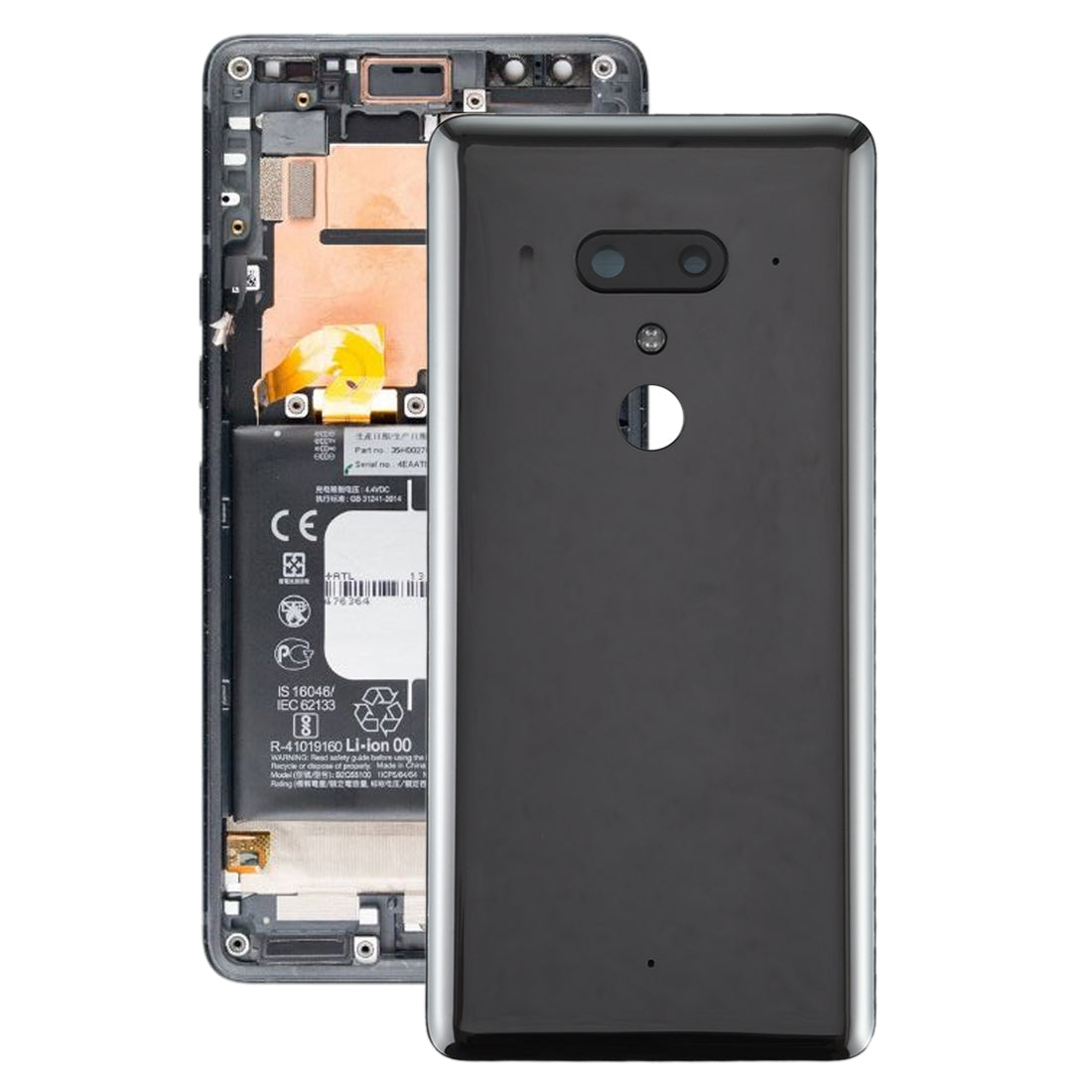 Battery Back Cover with Camera Lens for HTC U12+ Black