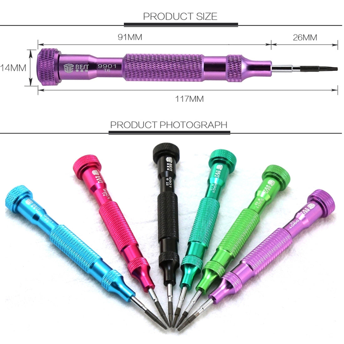 6 in 1 Precision Screwdriver Set Magnetic Electronic Screwdrivers Set for Mobile Phone Notebook Lap Tablet
