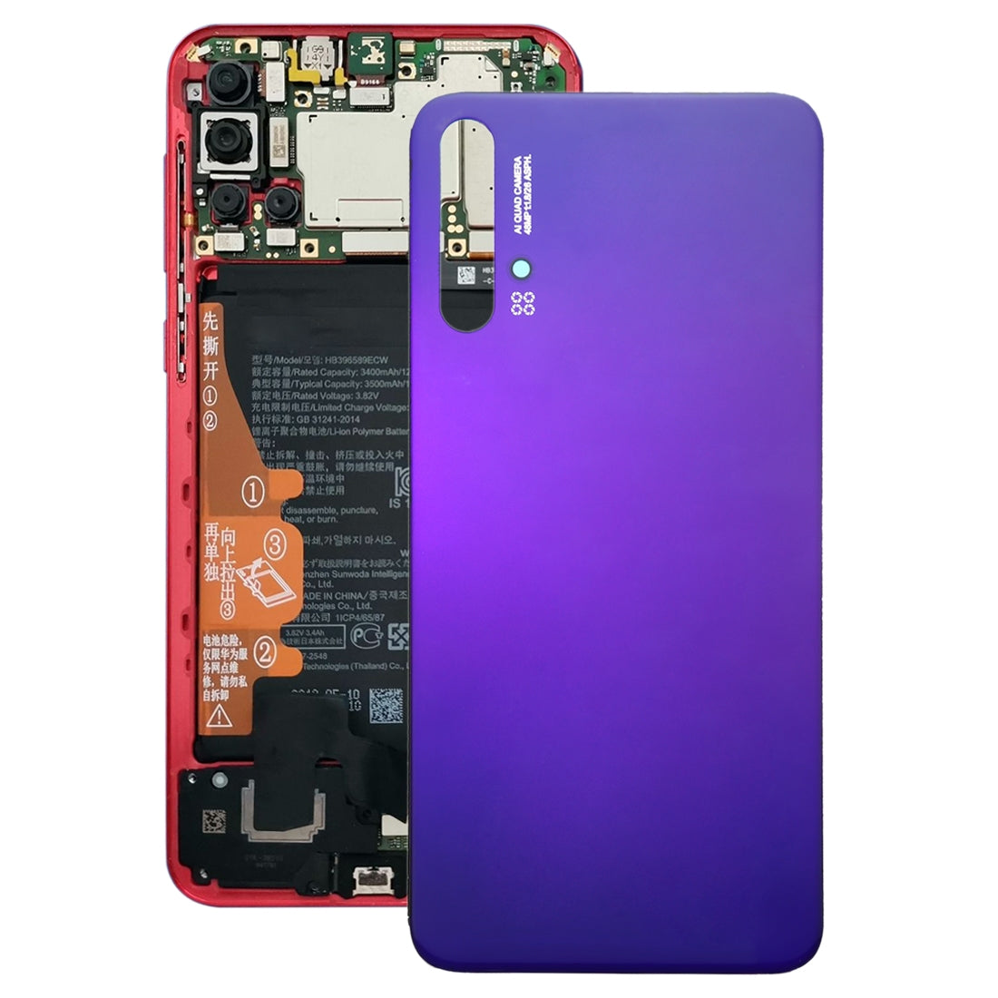 Battery Back Cover for Huawei Nova 5 Pro Purple