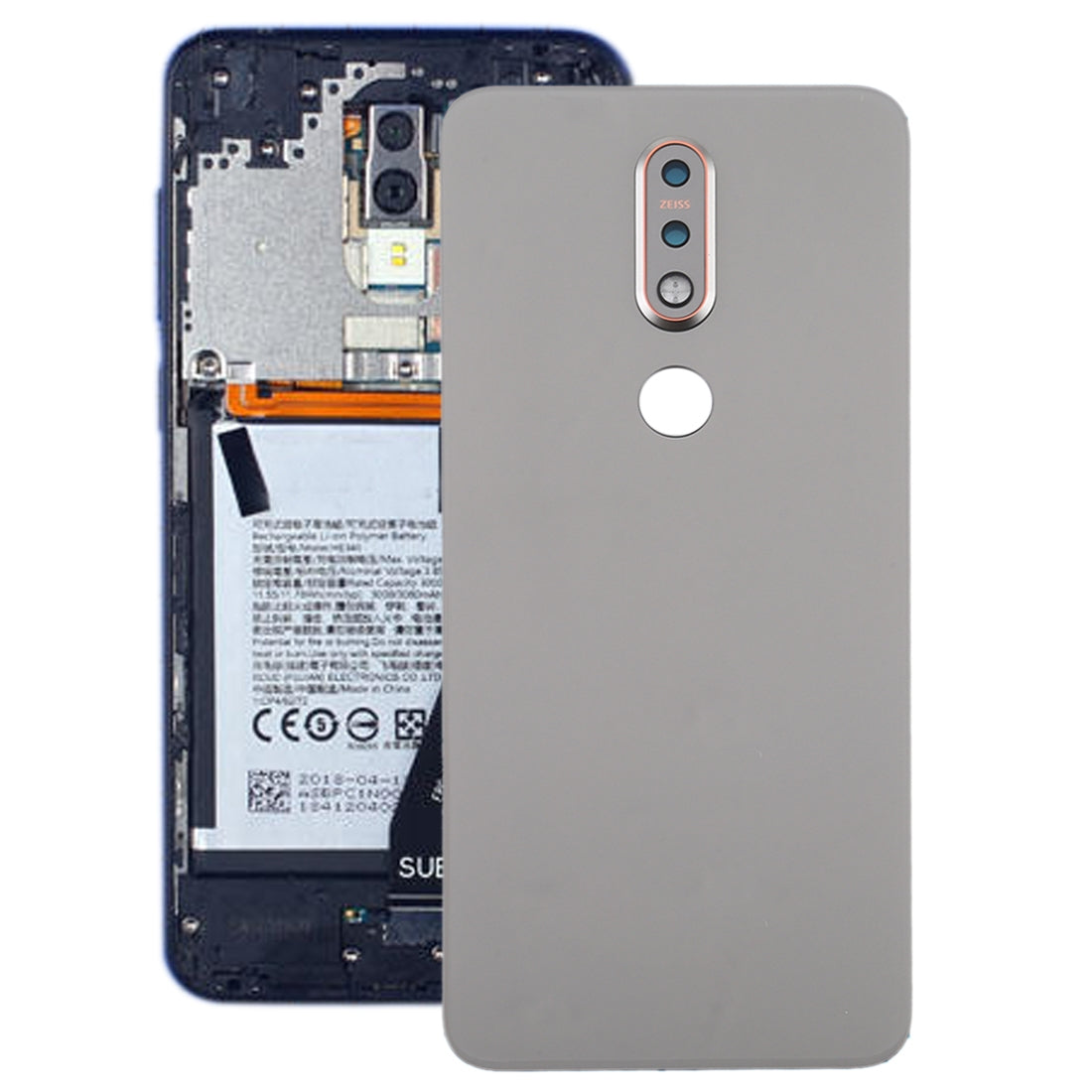 Battery Back Cover for Nokia 7.1 Silver