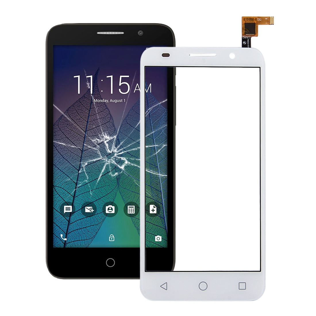 For Alcatel One Touch Pixi 3 5.0 / 5065 Touch Panel  White