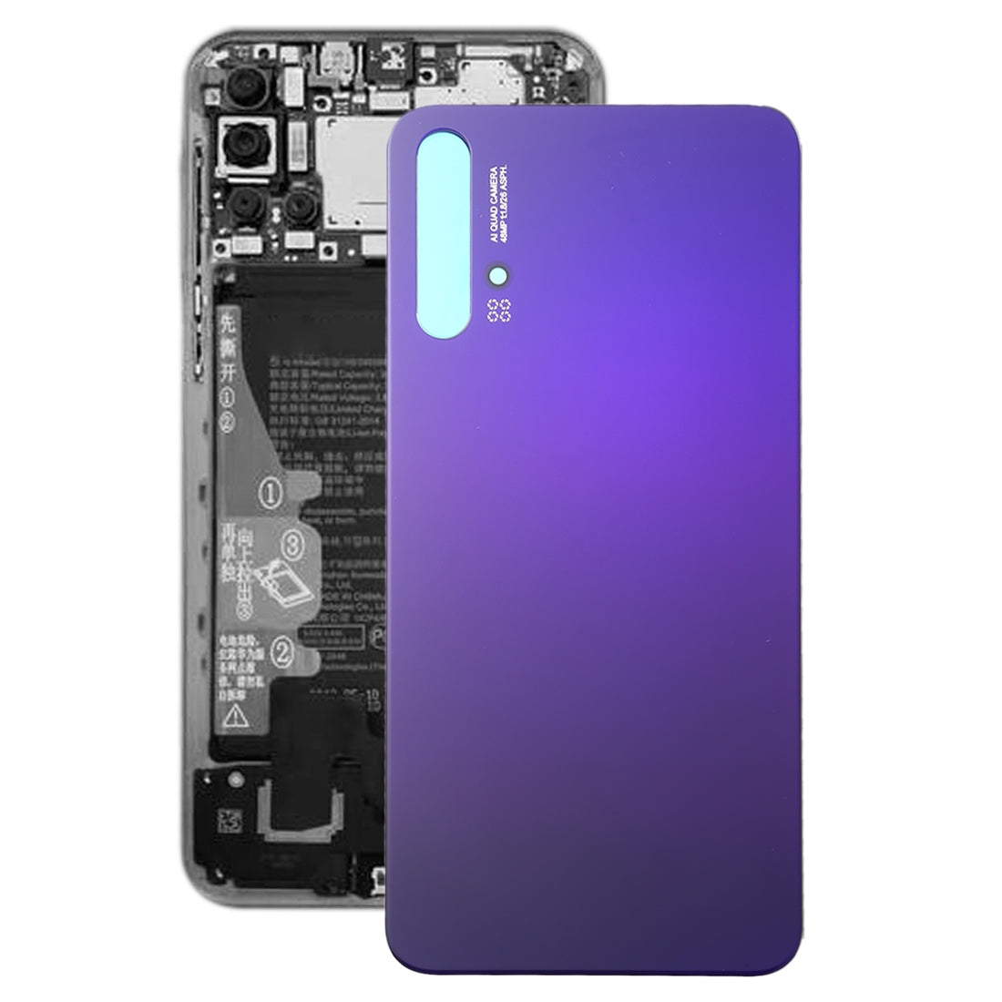 Battery Back Cover for Huawei Nova 5T Purple