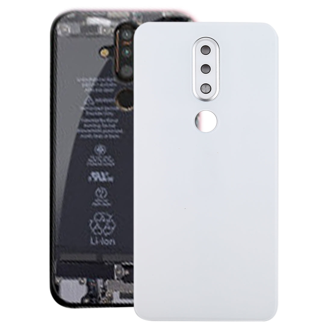 Battery Back Cover with Camera Lens for Nokia X6  2018 / 6.1 Plus TA-1099 TA-1103 White