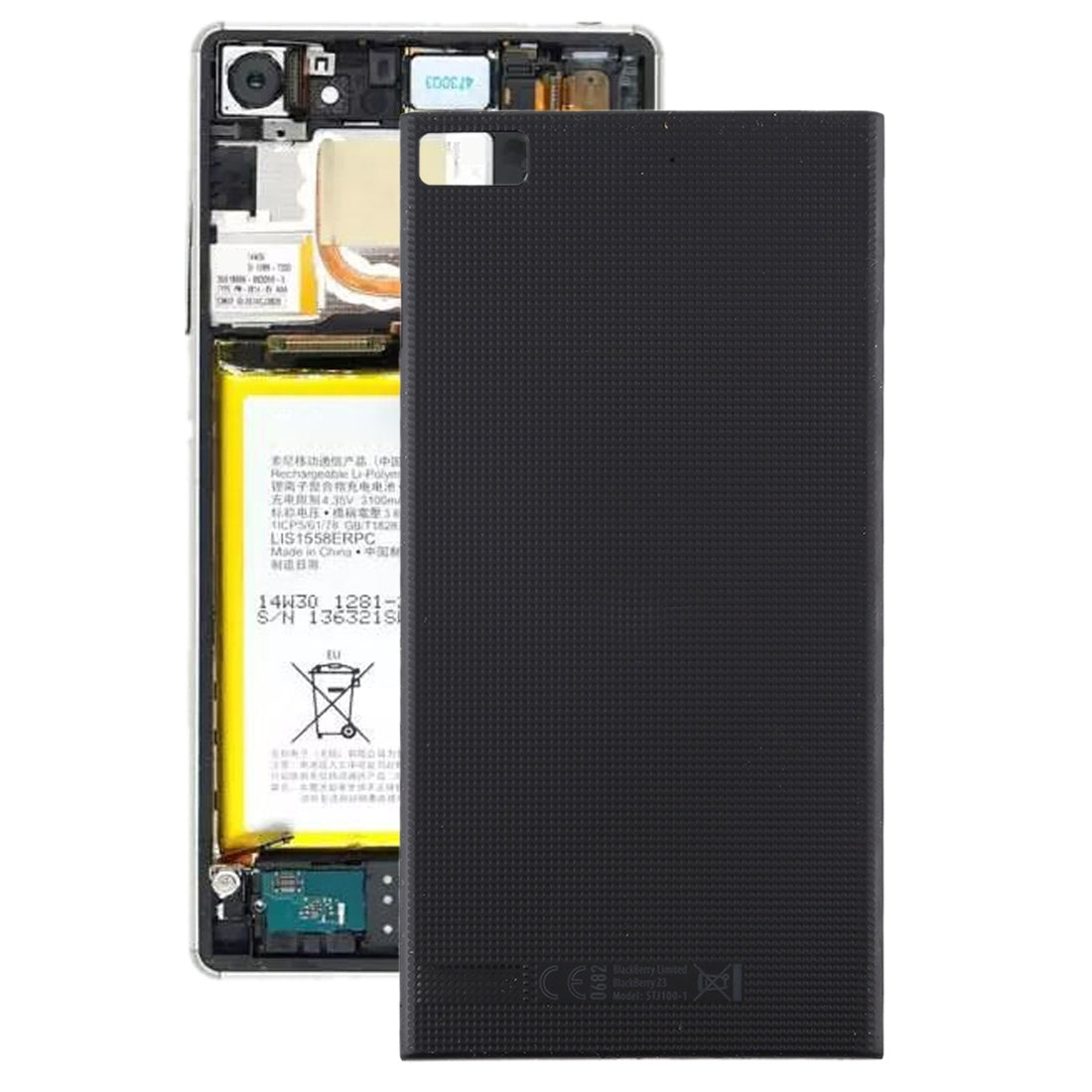 Back Cover for BlackBerry Z3 Black