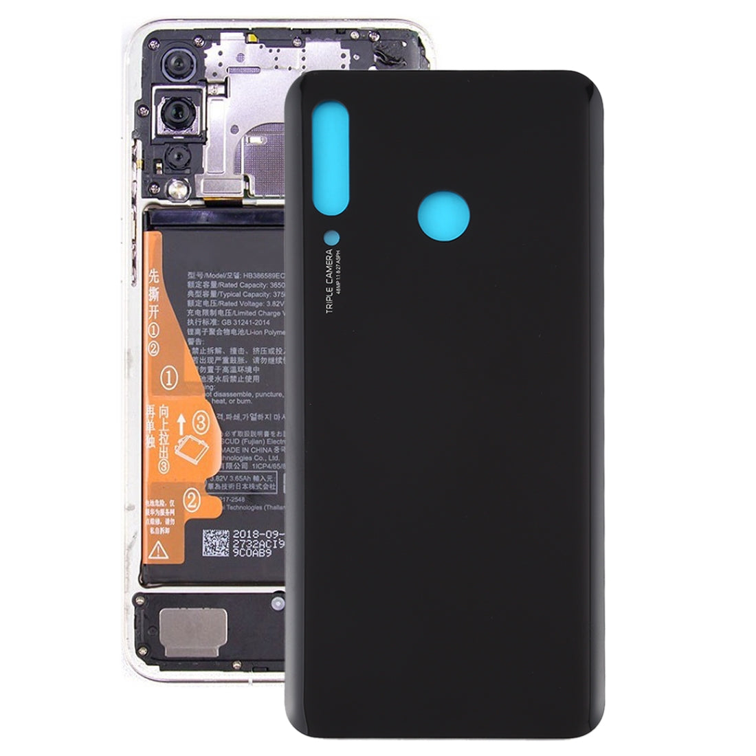 Battery Back Cover for Huawei Nova 4e Black