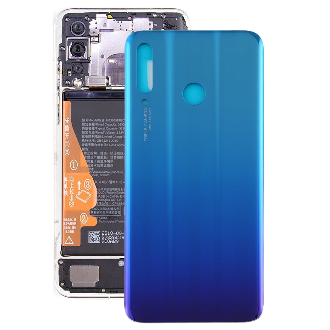 Battery Back Cover for Huawei Nova 4e Blue