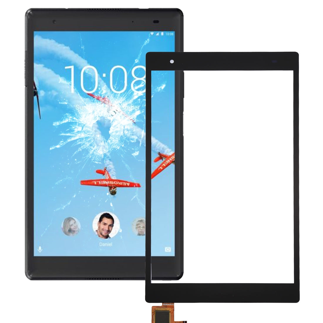 For Lenovo Tab4 8 Plus / TB-8704 Touch Panel Digitizer Black