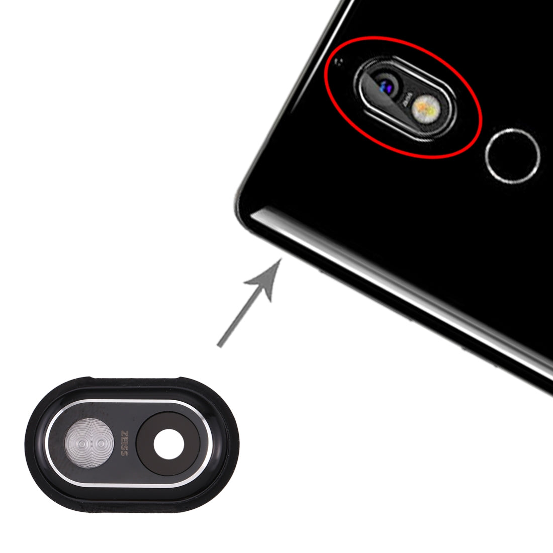 Camera Lens Cover for Nokia 7 Black