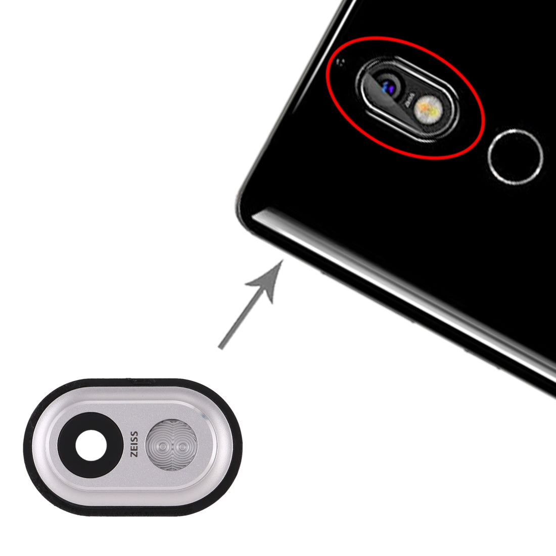 Camera Lens Cover for Nokia 7 White