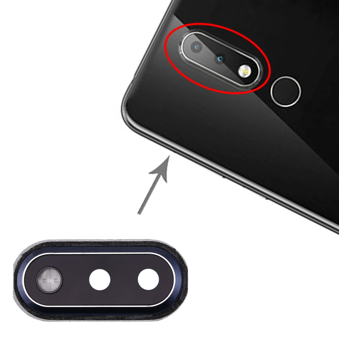 Camera Lens Cover for Nokia X6 Blue