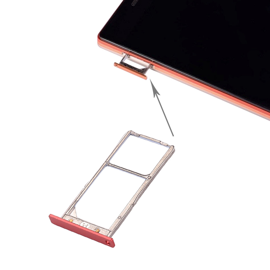 For Lenovo VIBE X2 / X2-TO SIM Card Tray Red