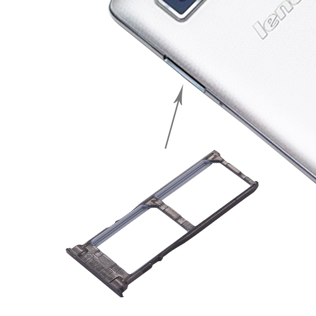 For Lenovo VIBE Z / K910 SIM Card Tray Black