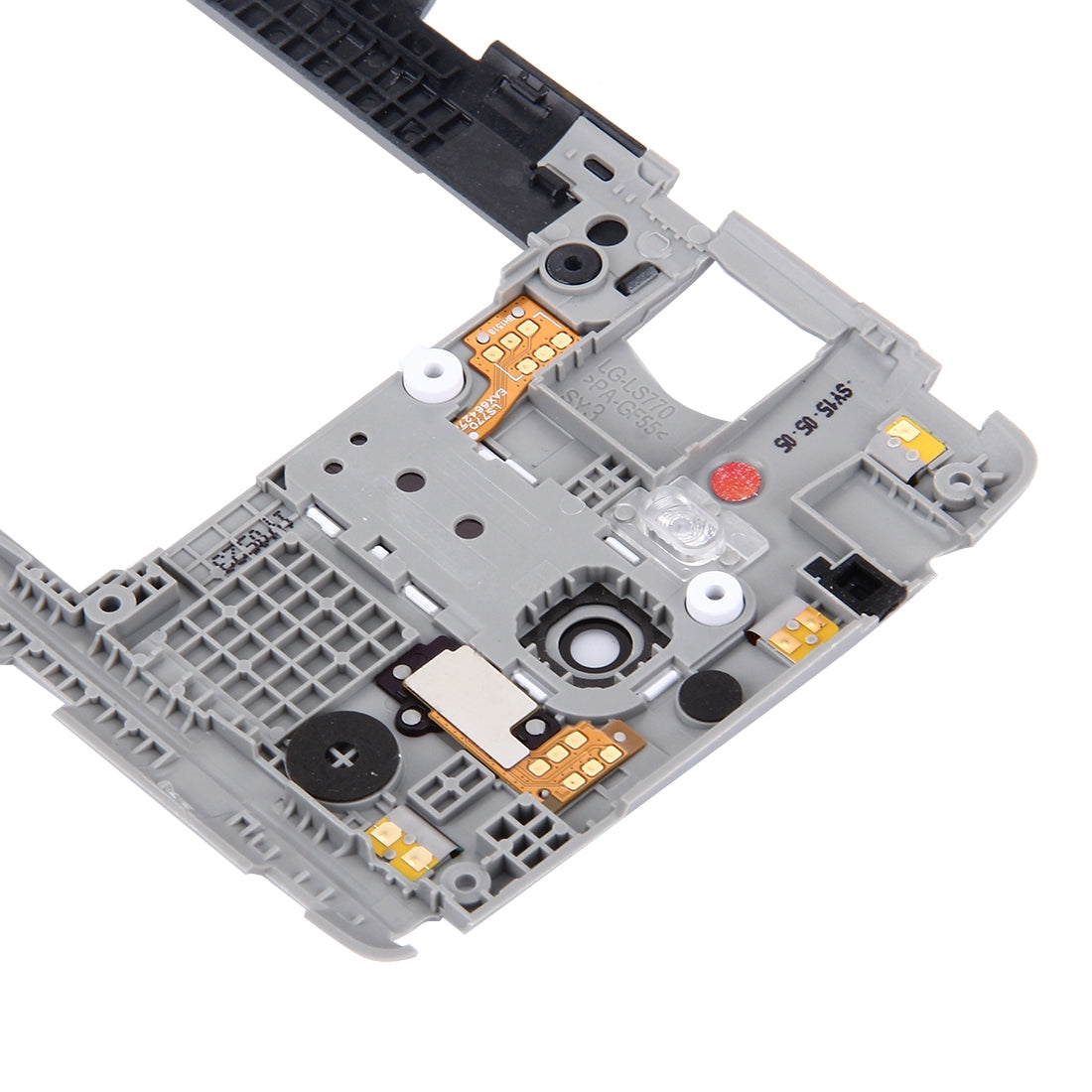 for LG G Stylo / LS770 / H631 & G4 Stylus / H635 Back Plate Housing Camera Lens Panel with Speaker Ringer Buzzer White