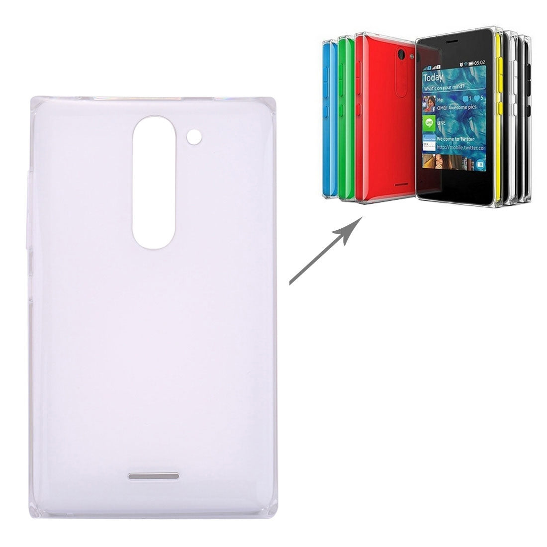 Dual SIM Battery Back Cover for Nokia Asha 502  White