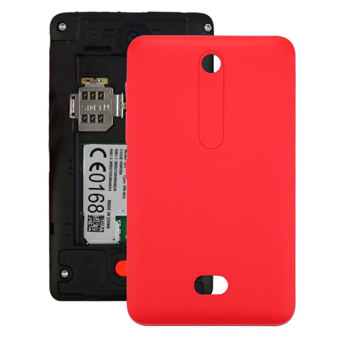 Battery Back Cover for Nokia Asha 501  Red