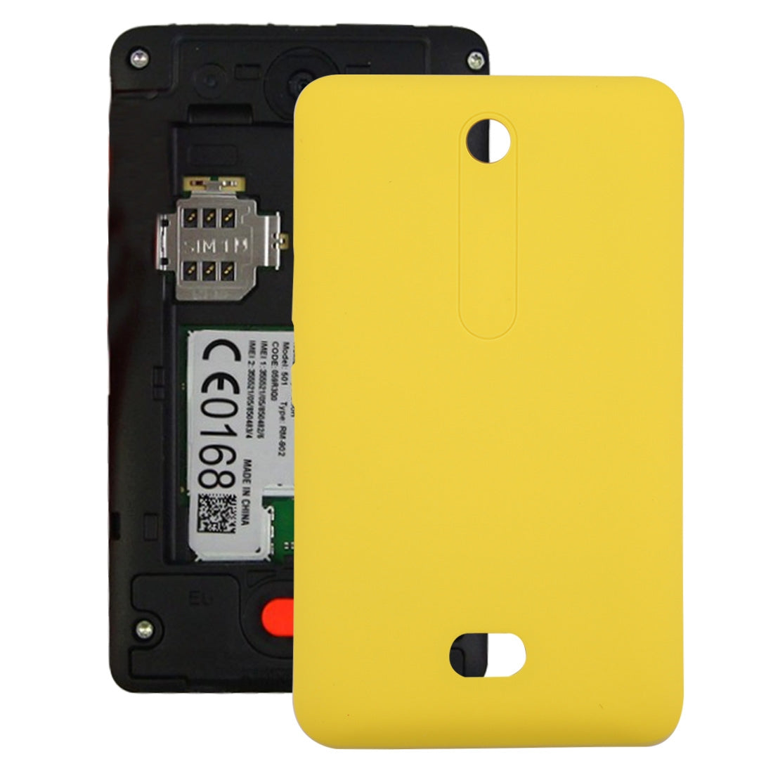 Battery Back Cover for Nokia Asha 501  Yellow