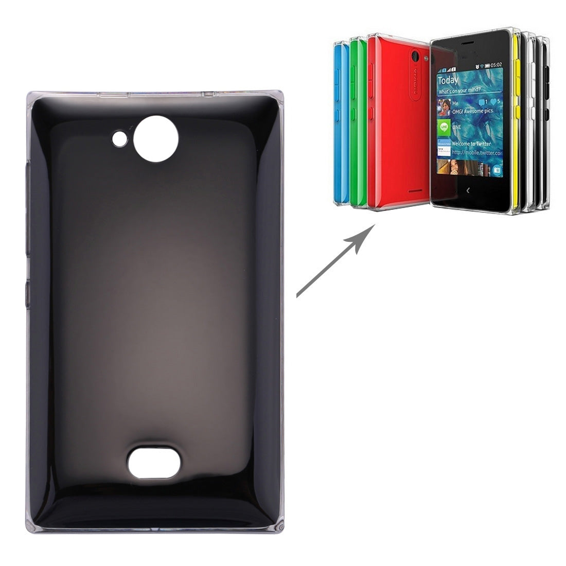 Battery Back Cover for Nokia Asha 503 Black