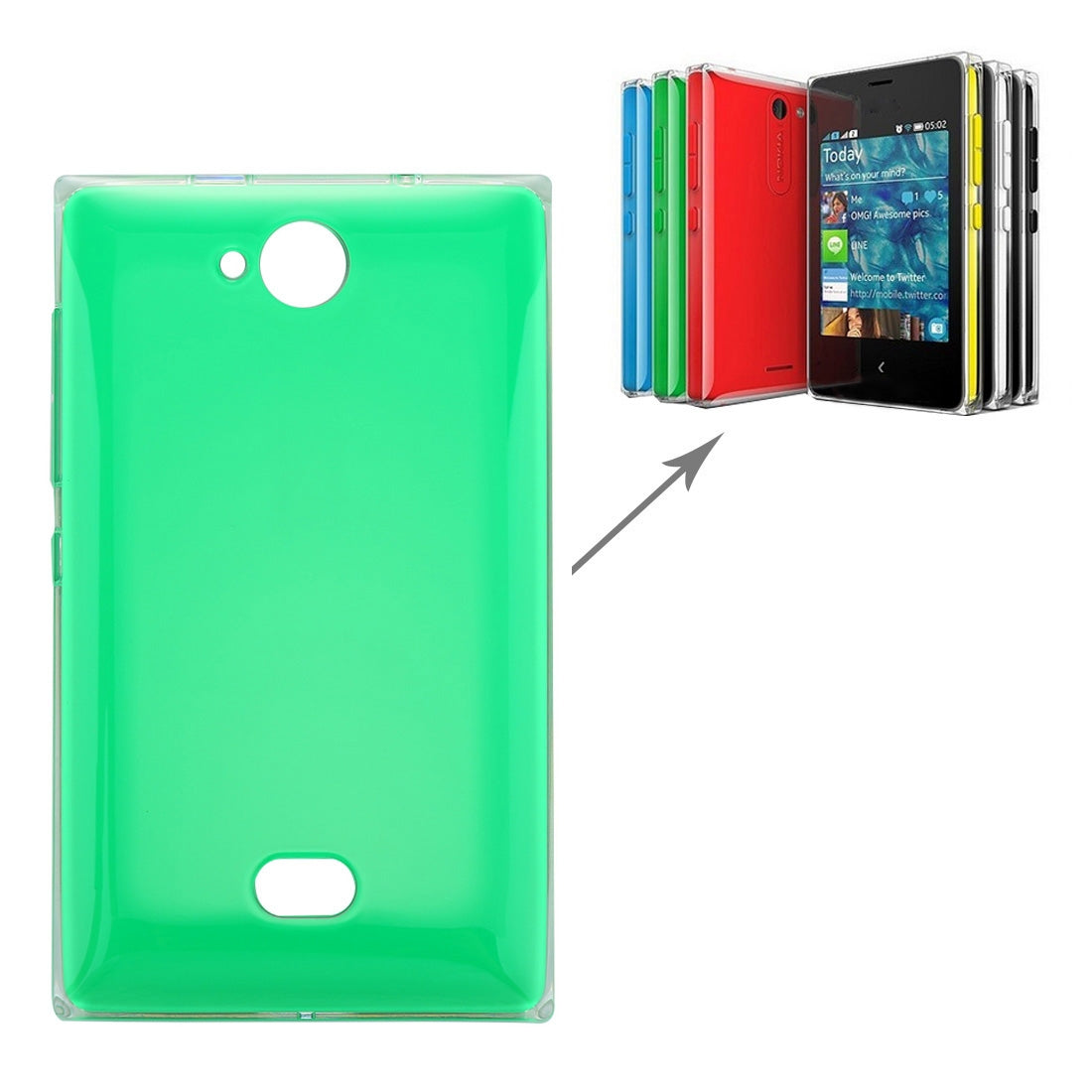 Battery Back Cover for Nokia Asha 503  Green