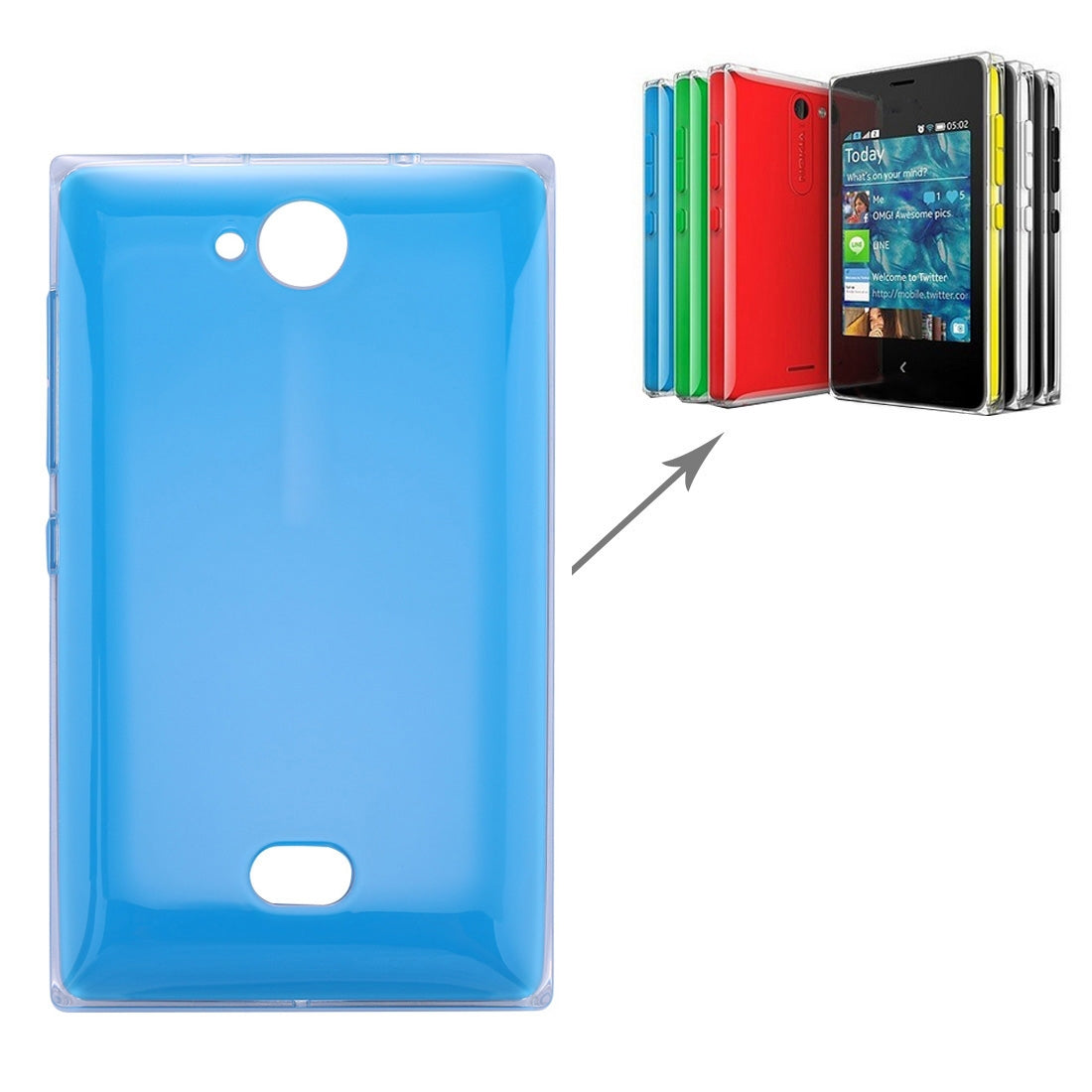Battery Back Cover for Nokia Asha 503  Blue