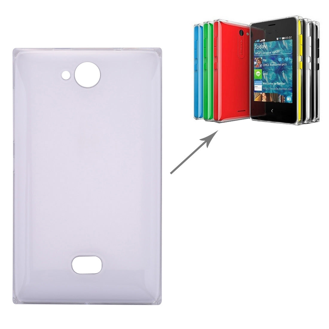 Battery Back Cover for Nokia Asha 503  White