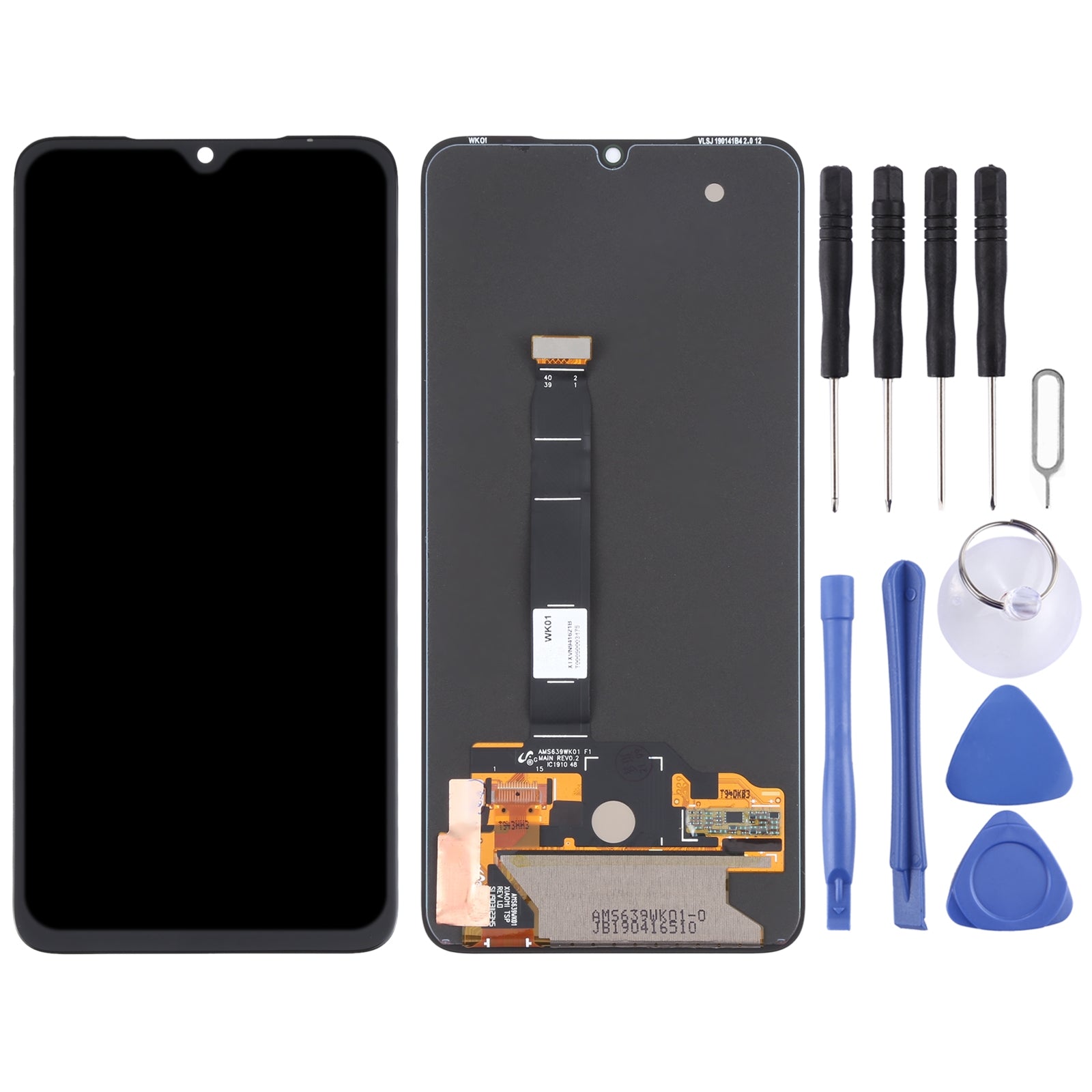 AMOLED Material LCD Screen and Digitizer Full Assembly for Xiaomi Mi 9 Black