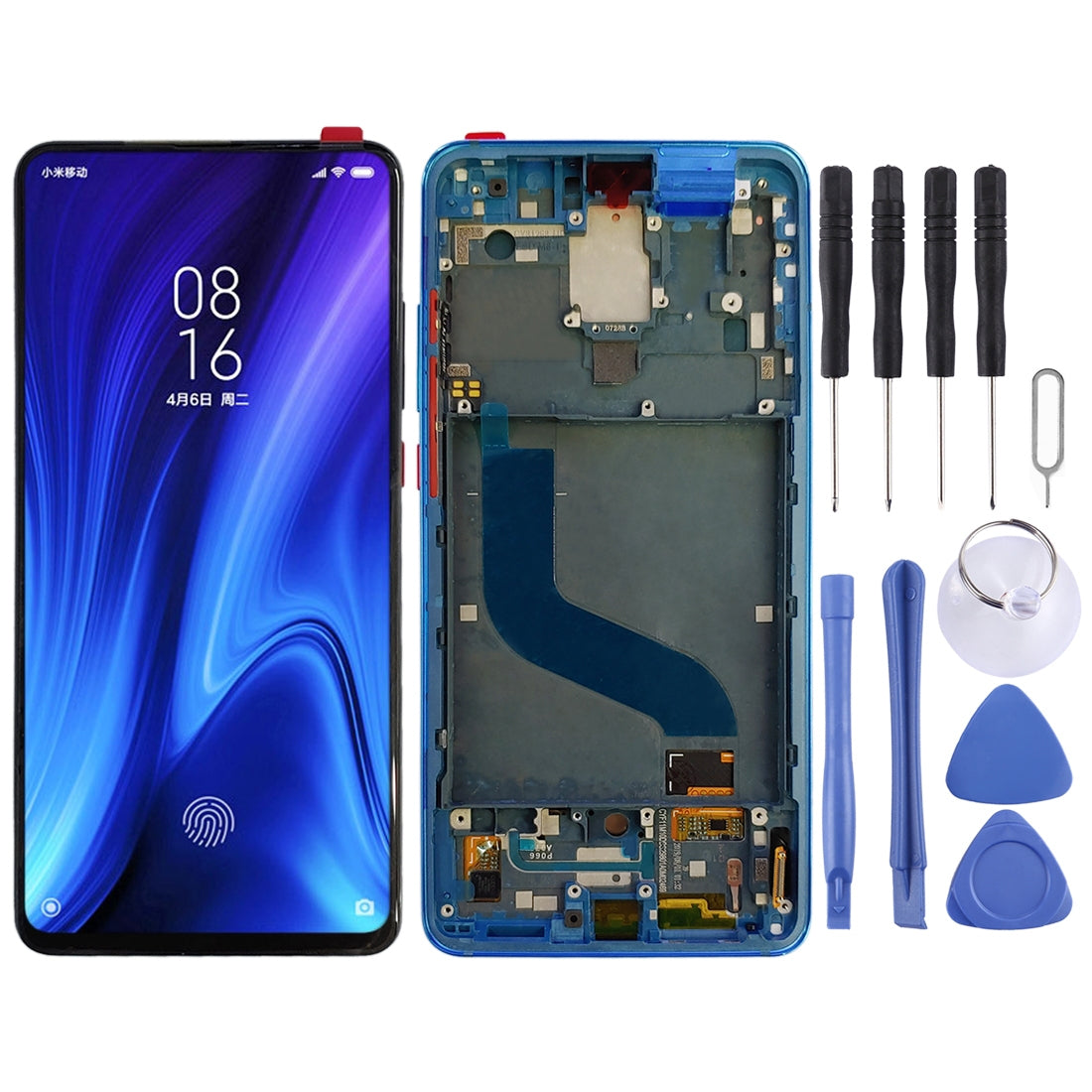 AMOLED LCD Screen for Xiaomi 9T Pro / Redmi K20 Pro / Redmi K20 Digitizer Full Assembly with Frame Blue