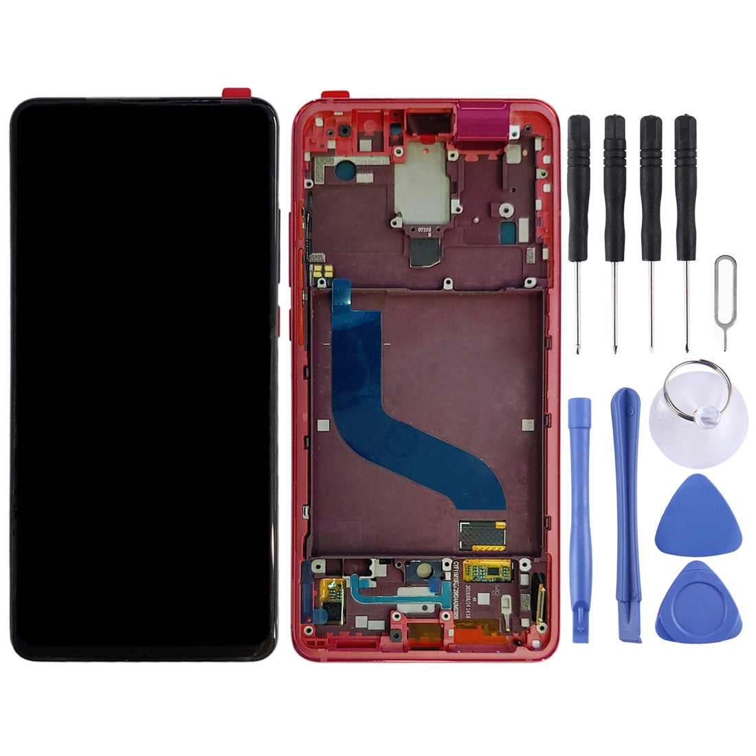 AMOLED LCD Screen for Xiaomi 9T Pro / Redmi K20 Pro / Redmi K20 Digitizer Full Assembly with Frame Red