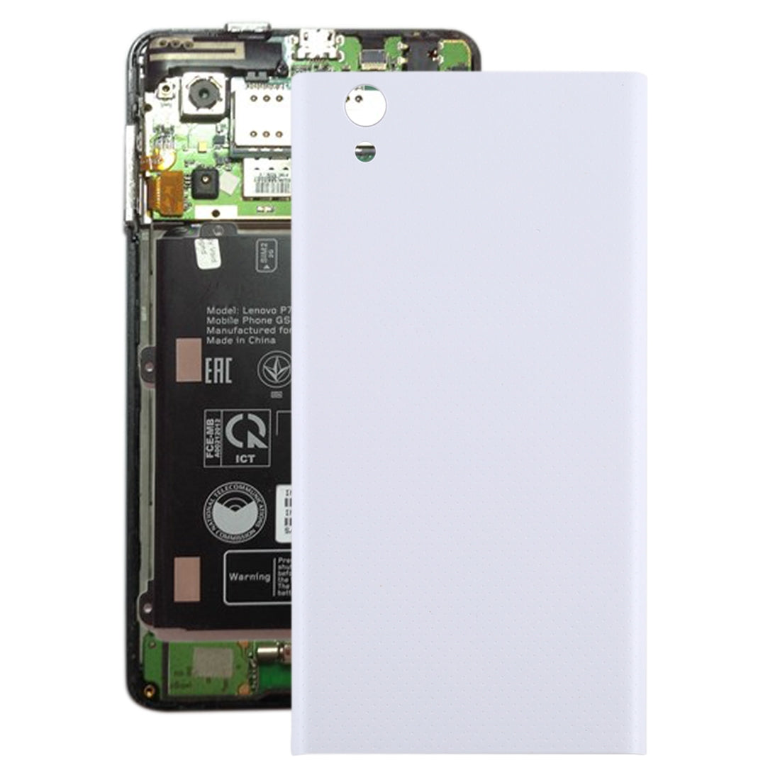 Battery Back Cover with Side Keys for Lenovo P70 / P70a White