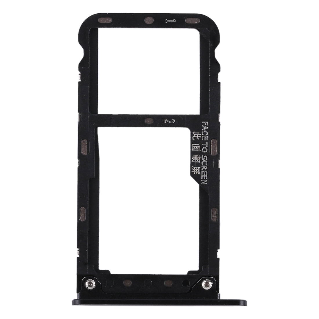 2 SIM Card Tray / Micro SD Card Tray for Xiaomi Redmi Note 5 Black