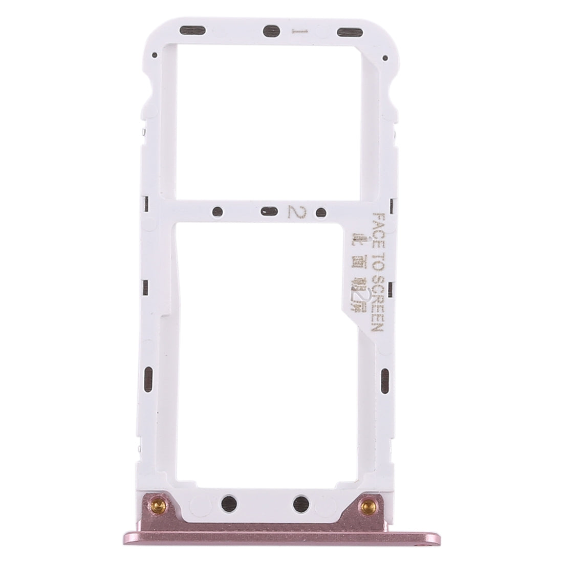 2 SIM Card Tray / Micro SD Card Tray for Xiaomi Redmi Note 5 Rose Gold