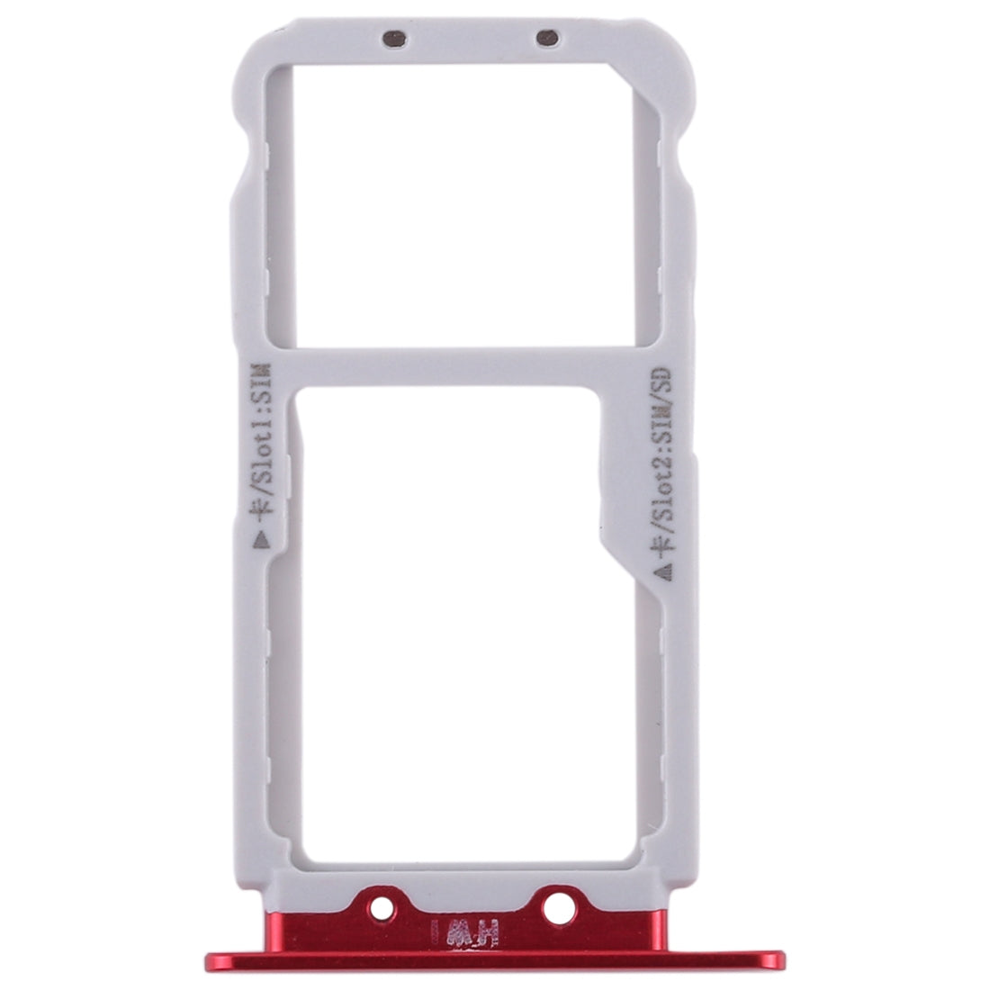 2 SIM Card Tray / Micro SD Card Tray for Huawei Nova 2s Red