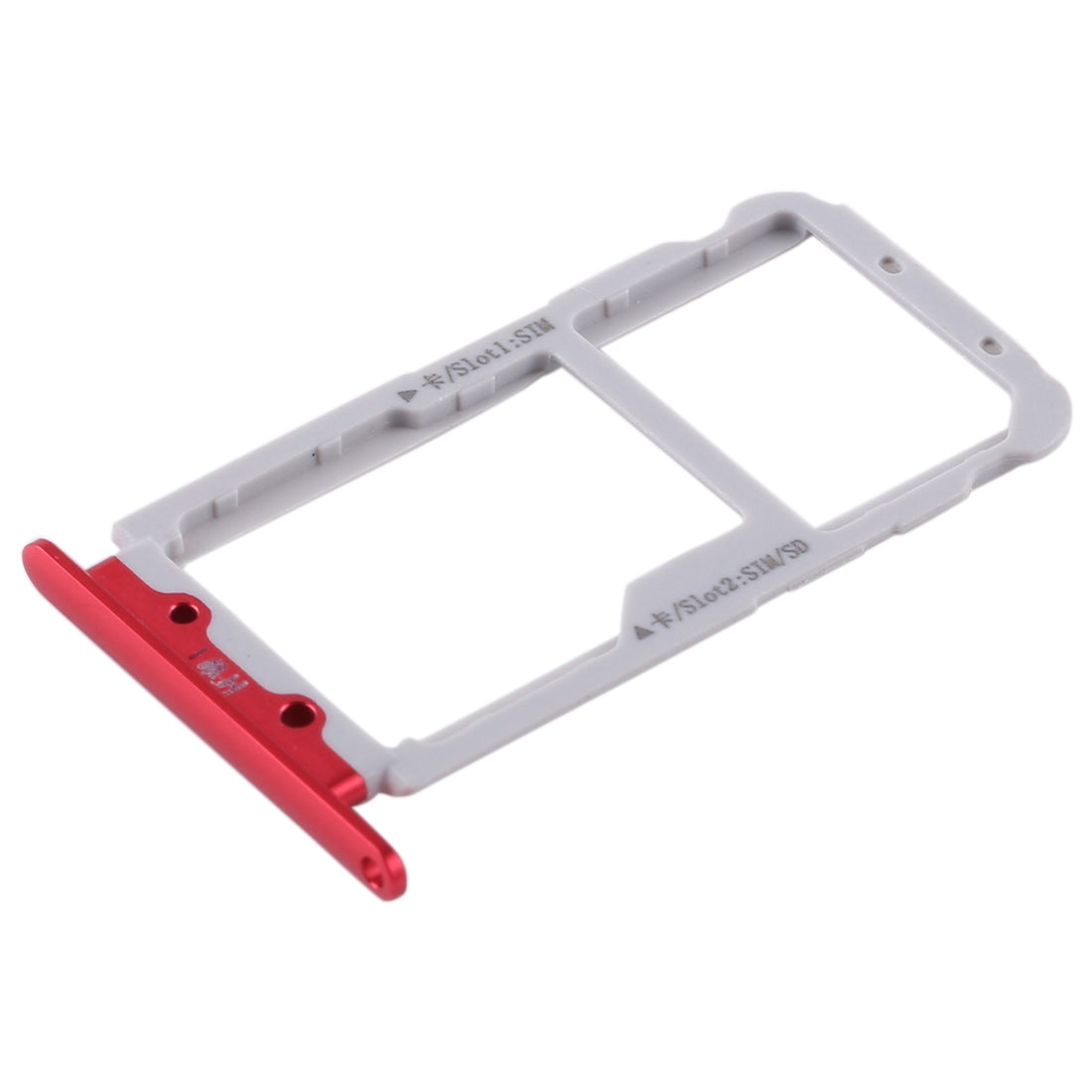 2 SIM Card Tray / Micro SD Card Tray for Huawei Nova 2s Red