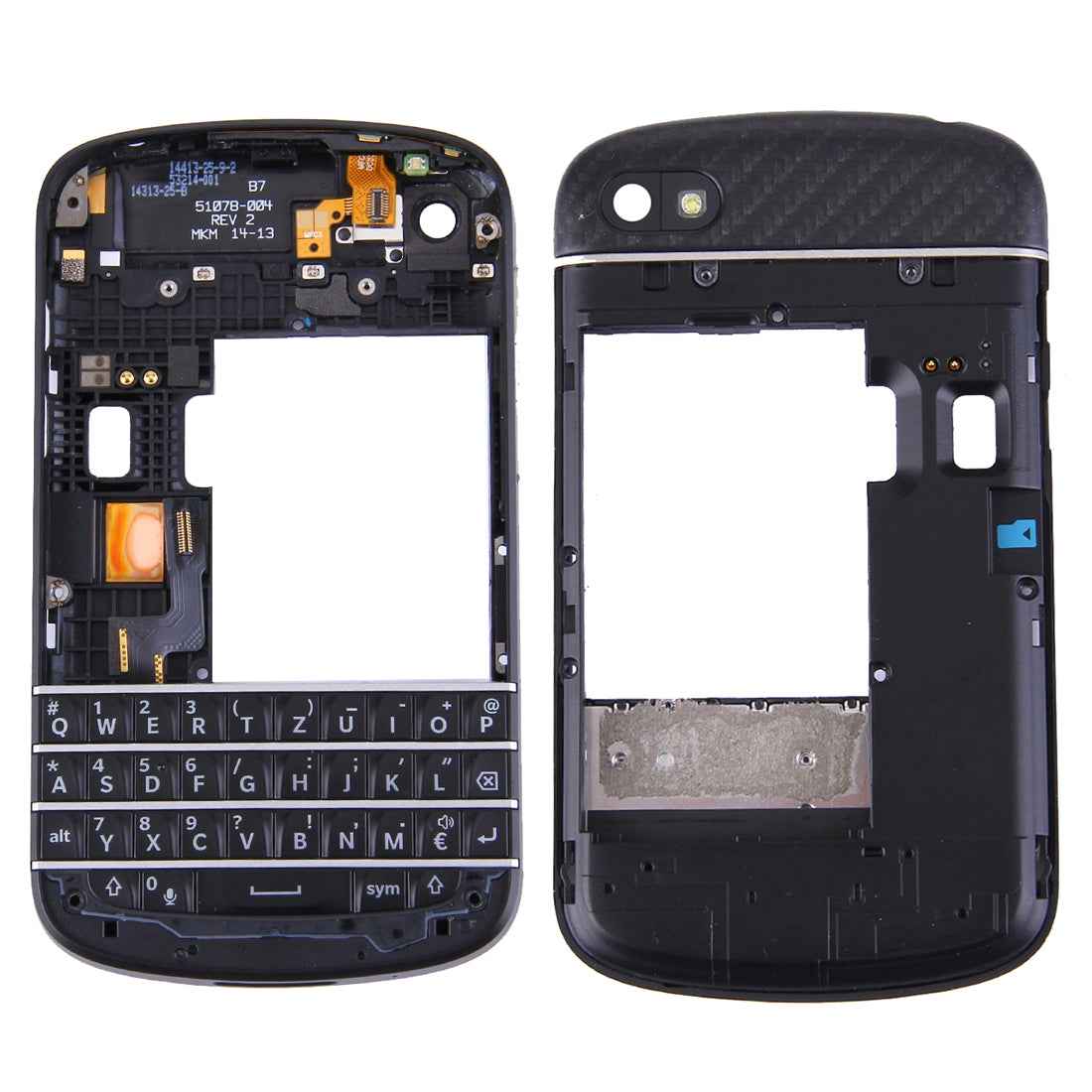 3 in 1 for BlackBerry Q10  Keyboard + Middle Frame Bezel + Back Plate Housing Camera Lens Panel Full Assembly Housing Cover