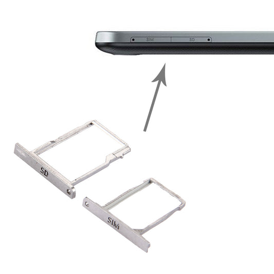 for BlackBerry Classic / Q20 SIM Card Tray + Micro SD Card Tray Silver