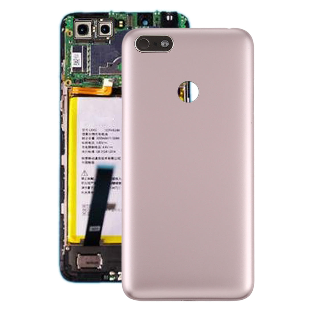 Battery Back Cover with Camera Lens Cover for Lenovo A5 Gold