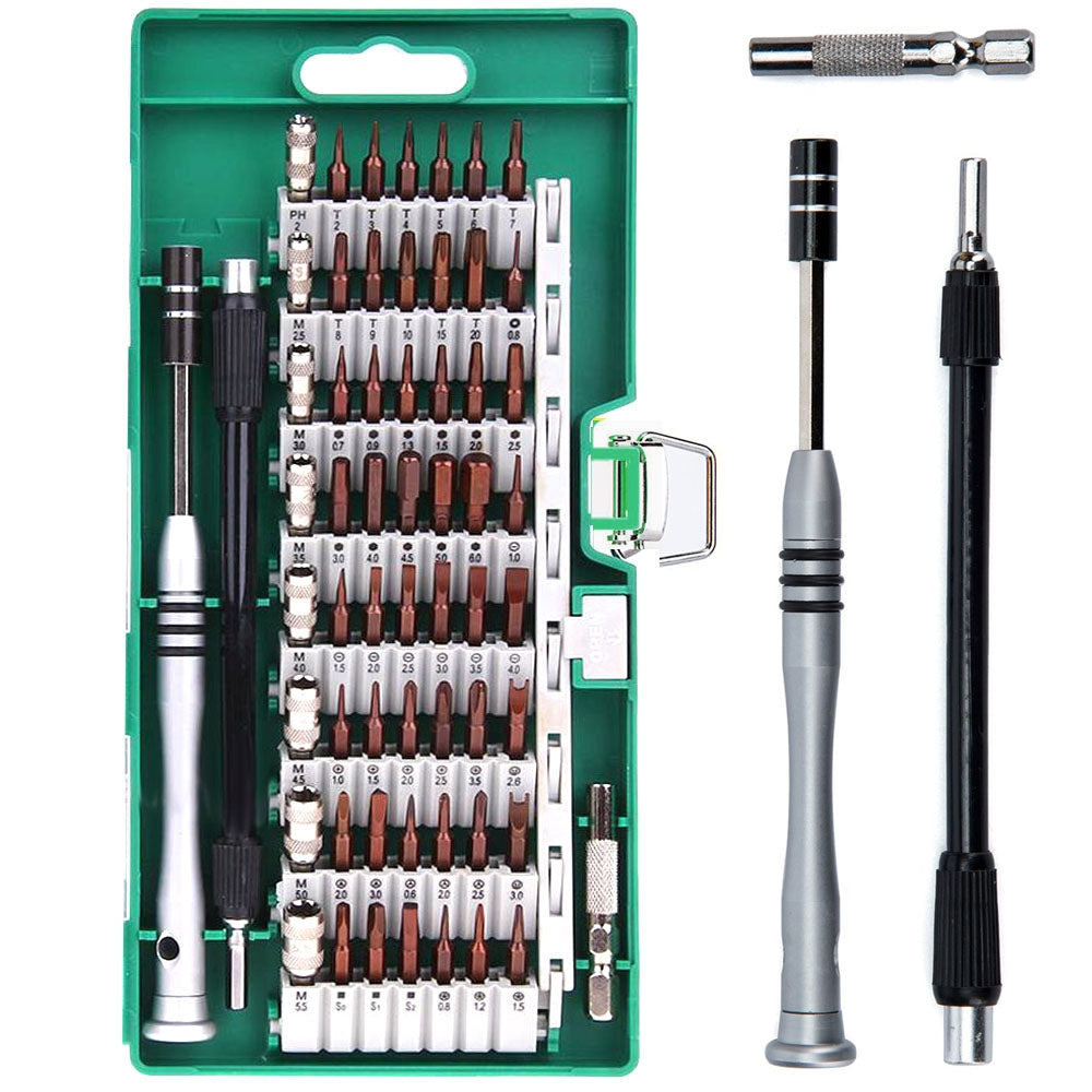60 in 1 S2 Tool Steel Precision Screwdriver Nutdriver Bit Repair Tools Kit Green