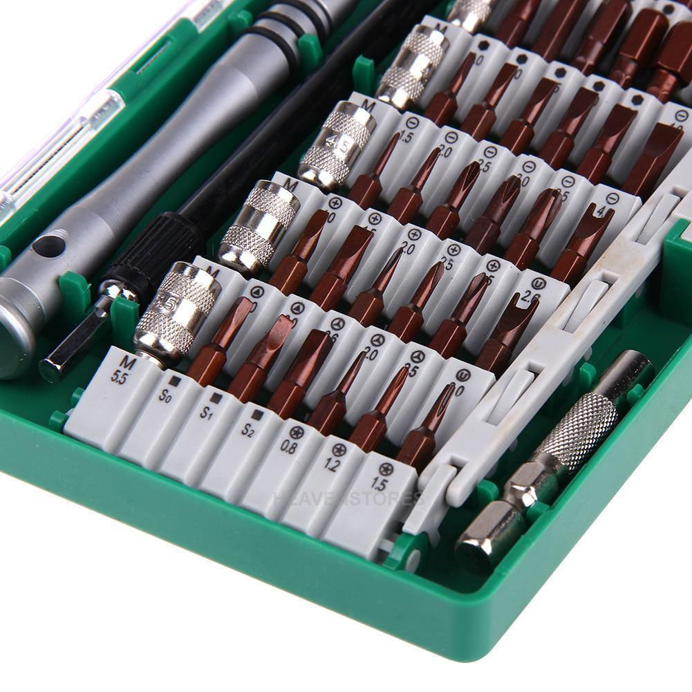 60 in 1 S2 Tool Steel Precision Screwdriver Nutdriver Bit Repair Tools Kit Green