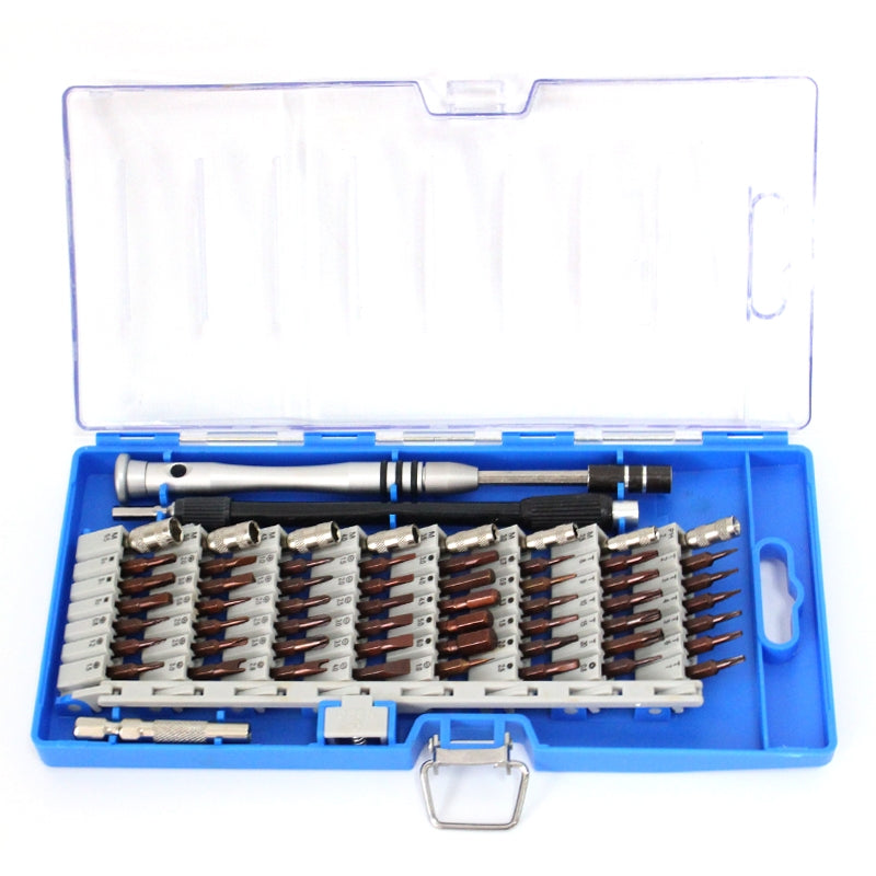 60 in 1 S2 Tool Steel Precision Screwdriver Nutdriver Bit Repair Tools Kit Blue